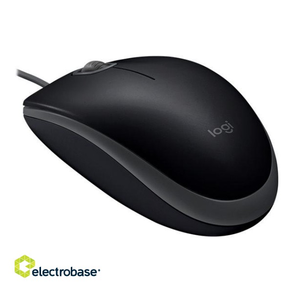 Logitech | Mouse | B110 Silent | Wired | USB | Black image 3