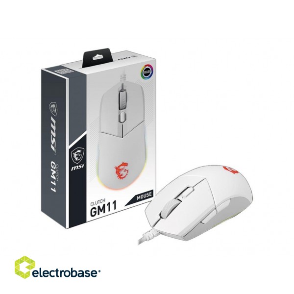 MSI | Clutch GM11 | Optical | Gaming Mouse | White | Yes image 2