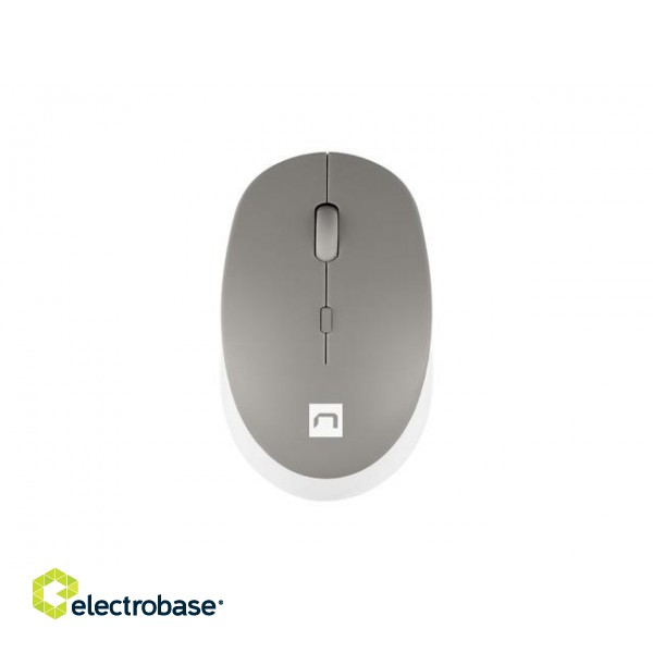 Natec | Mouse | Harrier 2 | Wireless | Bluetooth | White/Grey paveikslėlis 1