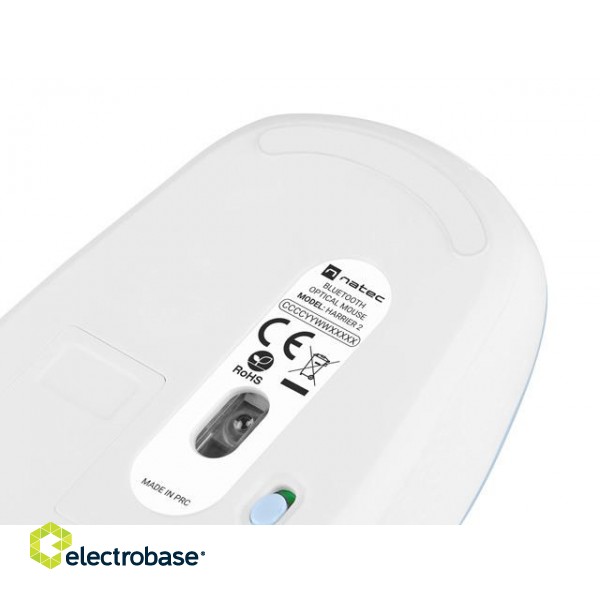 Natec | Mouse | Harrier 2 | Wireless | Bluetooth | White/Blue image 5