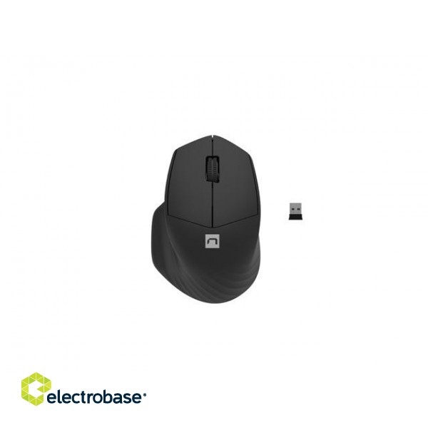 Natec | Mouse | Siskin 2 | Wireless | USB Type-A | Black image 1