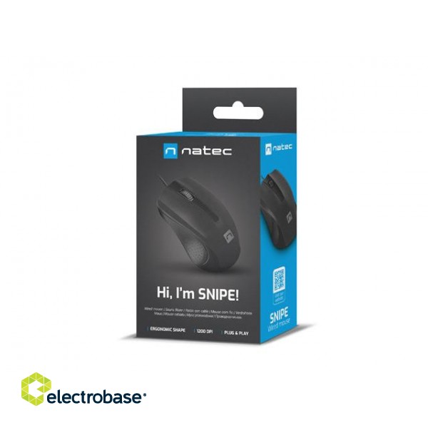 Natec | Mouse | Snipe | Wired | Black фото 6