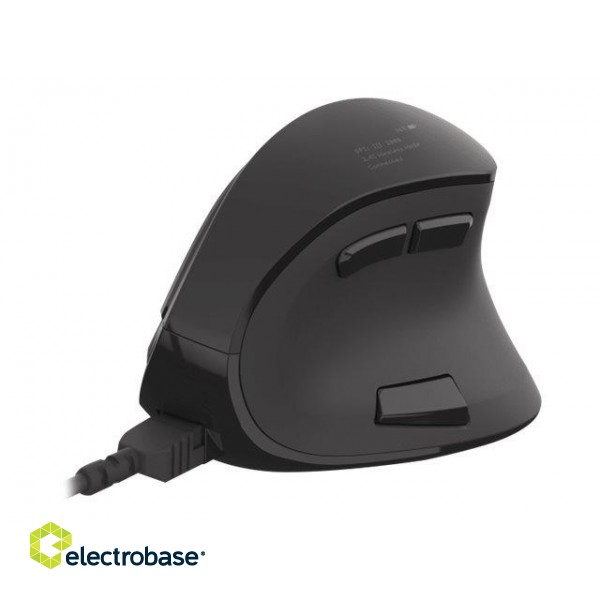 Natec | Vertical Mouse | Euphonie | Wireless | Bluetooth/USB Nano Receiver | Black image 2