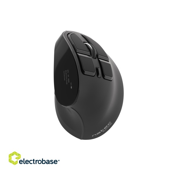 Natec | Vertical Mouse | Euphonie | Wireless | Bluetooth/USB Nano Receiver | Black image 1