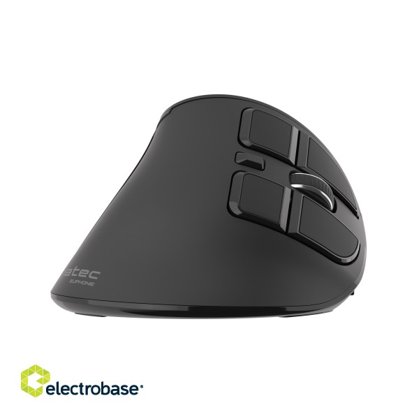Natec | Vertical Mouse | Euphonie | Wireless | Bluetooth/USB Nano Receiver | Black image 9