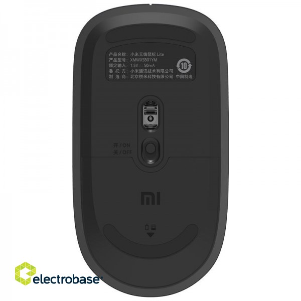 Xiaomi | Wireless Mouse Lite | Optical mouse | USB Type-A | Grey/Black paveikslėlis 7