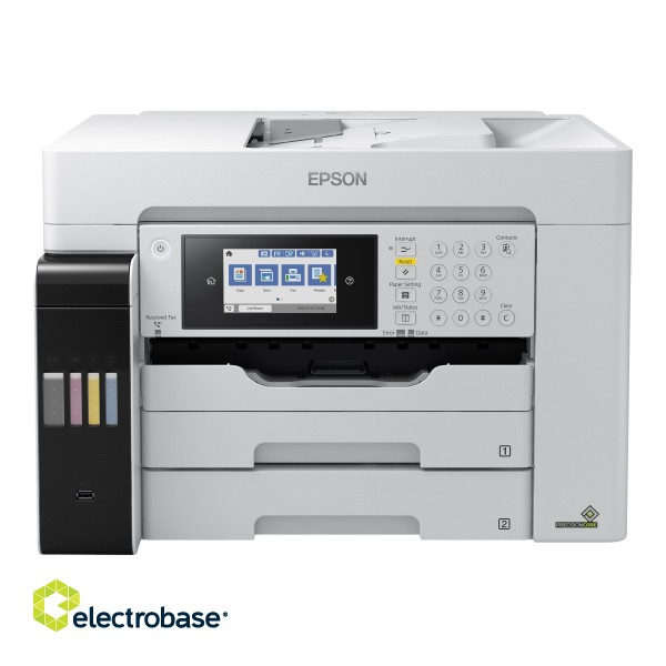 Epson Multifunctional printer | EcoTank L15180 | Inkjet | Colour | 4-in-1 | Wi-Fi | Black and white фото 2