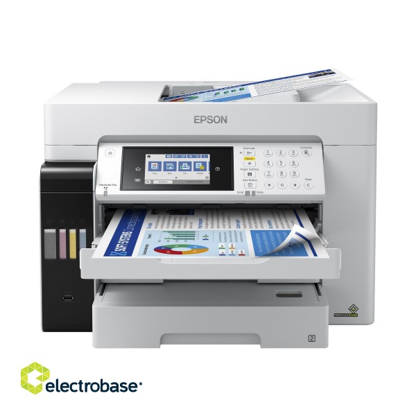 Epson Multifunctional printer | EcoTank L15180 | Inkjet | Colour | 4-in-1 | Wi-Fi | Black and white фото 3