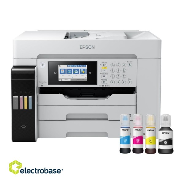Epson Multifunctional printer | EcoTank L15180 | Inkjet | Colour | 4-in-1 | Wi-Fi | Black and white фото 7