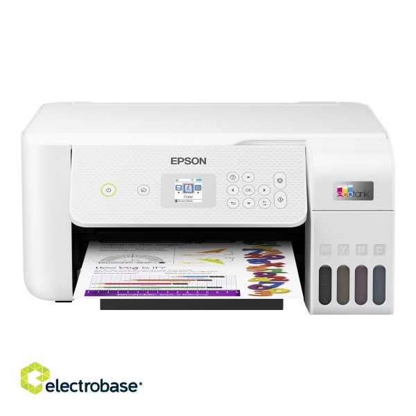 Epson Multifunctional printer | EcoTank L3266 | Inkjet | Colour | 3-in-1 | Wi-Fi | White image 4