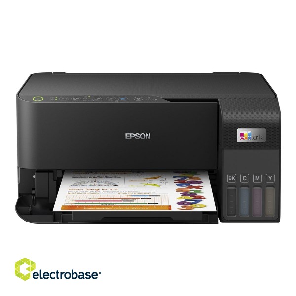 Epson Multifunctional printer | EcoTank L3550 | Inkjet | Colour | Inkjet Multifunctional Printer | A4 | Wi-Fi | Black image 3