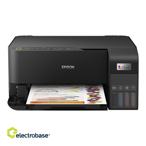 Epson Multifunctional printer | EcoTank L3550 | Inkjet | Colour | Inkjet Multifunctional Printer | A4 | Wi-Fi | Black image 8