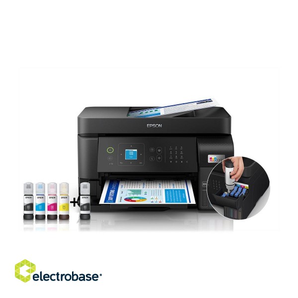 Epson Multifunctional printer | EcoTank L5590 | Inkjet | Colour | Inkjet Multifunctional Printer | A4 | Wi-Fi | Black paveikslėlis 8