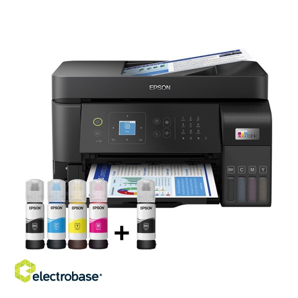 Epson Multifunctional printer | EcoTank L5590 | Inkjet | Colour | Inkjet Multifunctional Printer | A4 | Wi-Fi | Black image 5