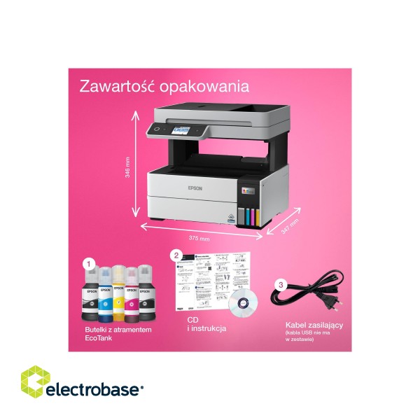 Epson Multifunctional printer | EcoTank L6460 | Inkjet | Colour | 3-in-1 | Wi-Fi | Black and white image 2