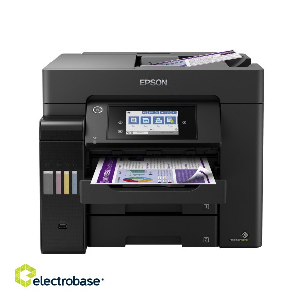 Epson Multifunctional Printer | EcoTank L6570 | Inkjet | Colour | Inkjet Multifunctional Printer | A4 | Wi-Fi | Black paveikslėlis 2