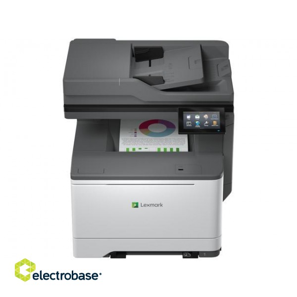 Lexmark Multifunctional printer | CX532adwe | Laser | Colour | Color Laser Printer / Copier / Scaner / Fax with LAN | A4 | Wi-Fi | Grey/White paveikslėlis 2