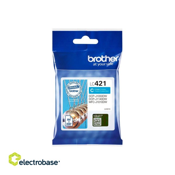 Brother LC421C | Ink Cartridges | Cyan image 1