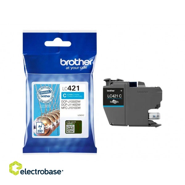 Brother LC421C | Ink Cartridges | Cyan image 4