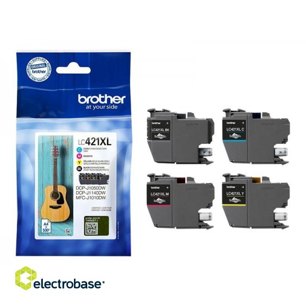 Brother LC421XLVAL Ink Cartridge Multipack | Brother Brother LC | LC421XLVAL | Brother LC421XL - 4-pack - XL - black image 2