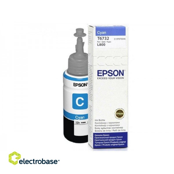 Epson T6732 Ink bottle 70ml | Ink Cartridge | Cyan image 1