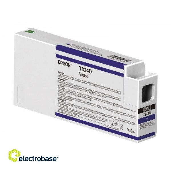 Epson UltraChrome HDX | Singlepack T824D00 | Ink Cartridge | Violet paveikslėlis 2