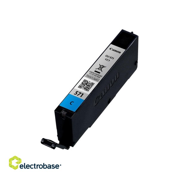 Ink Cartridge Canon CLI-571C CY 311pages OEM | Canon Cartridge | CLI-571C | Ink cartridges | Cyan image 1