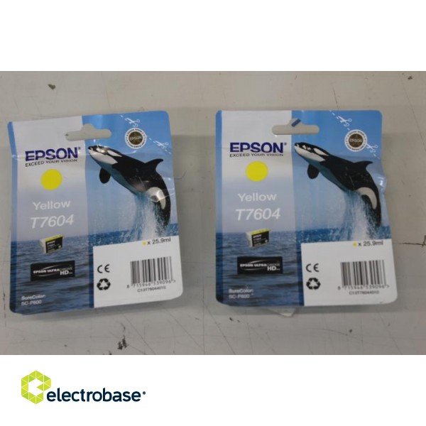 SALE OUT.   | Epson T7604 | Ink Cartridge | Yellow | DAMAGED PACKAGING image 1