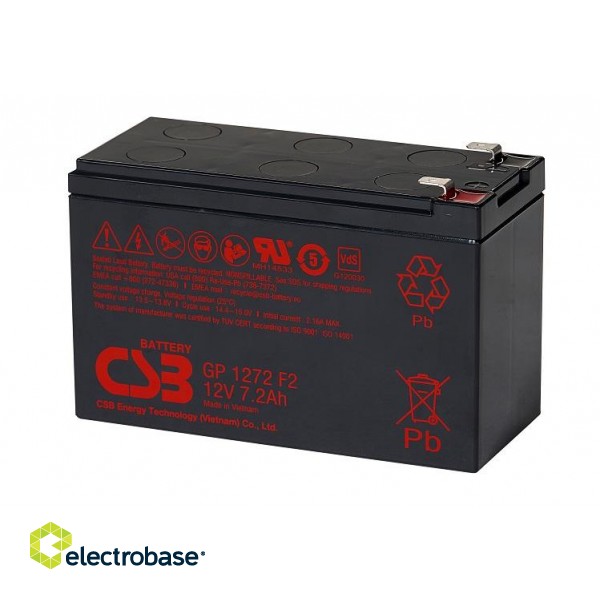 CSB Battery | GP1272 | VA | W | V | 7.2 Ah | 12 V image 1