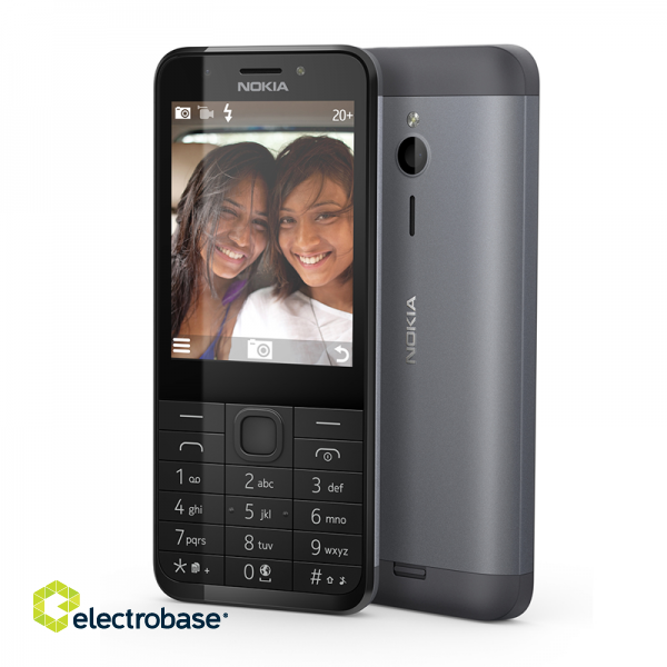 Nokia | 230 | Dark Silver | 2.8 " | TFT | 16 MB | N/A MB | Dual SIM | Mini-SIM | Bluetooth | 3.0 | USB version microUSB 1.1 | Built-in camera | Main camera 2 MP | Secondary camera 2 MP | 1200 mAh фото 1