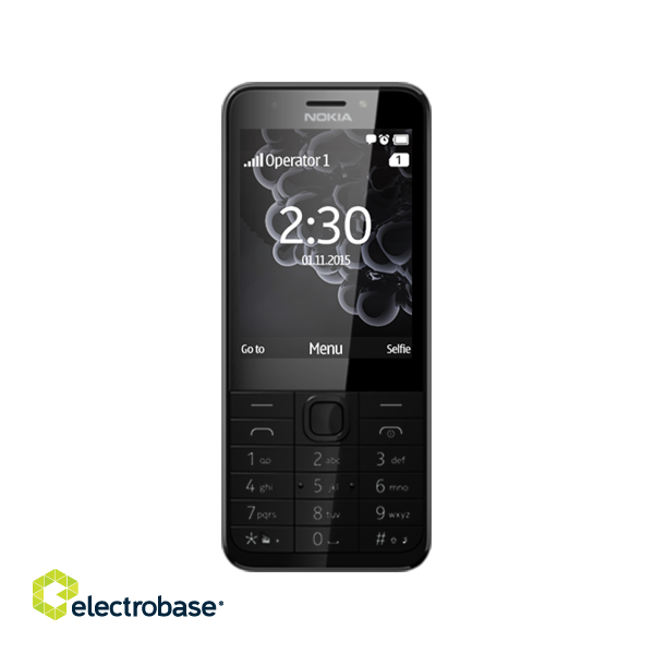 Nokia | 230 | Dark Silver | 2.8 " | TFT | 16 MB | N/A MB | Dual SIM | Mini-SIM | Bluetooth | 3.0 | USB version microUSB 1.1 | Built-in camera | Main camera 2 MP | Secondary camera 2 MP | 1200 mAh image 3