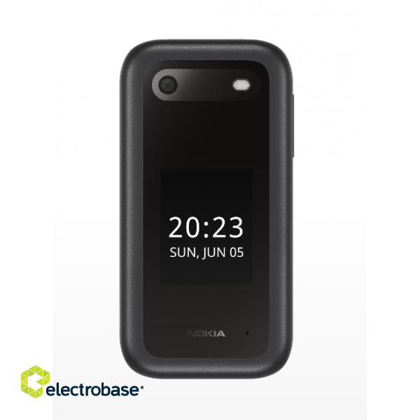 Nokia | 2660 Flip | Yes | Unisoc | Black | 2.8 " | TFT LCD | 0 GB | Dual SIM | Nano-SIM | Bluetooth | 4.2 | Main camera 0.3 MP | Secondary camera  MP | 1450  mAh paveikslėlis 2