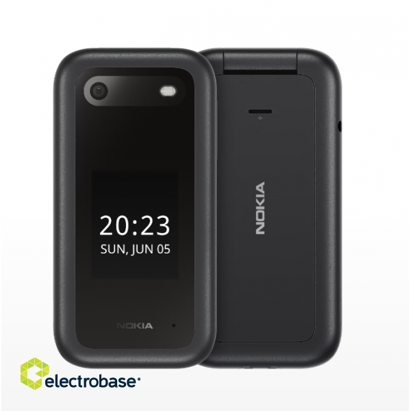 Nokia | 2660 Flip | Yes | Unisoc | Black | 2.8 " | TFT LCD | 0 GB | Dual SIM | Nano-SIM | Bluetooth | 4.2 | Main camera 0.3 MP | 1450  mAh image 4
