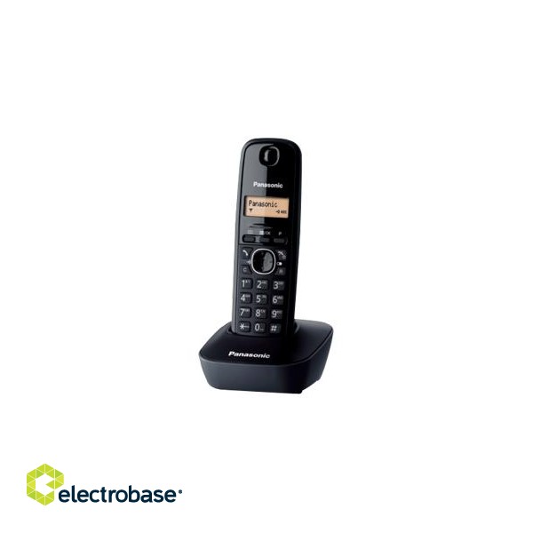 Panasonic | Cordless | KX-TG1611FXH | Built-in display | Caller ID | Black | Phonebook capacity 50 entries | Wireless connection image 3