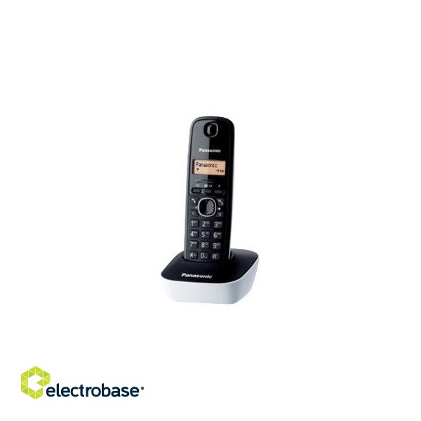 Panasonic | Cordless | KX-TG1611FXW | Built-in display | Caller ID | Black/White | Phonebook capacity 50 entries | Wireless connection image 2