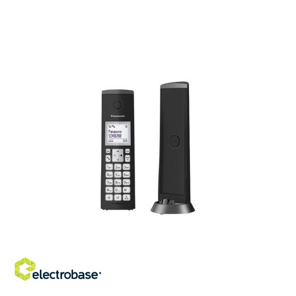 Panasonic | Cordless | KX-TGK210FXB | Built-in display | Caller ID | Black | Conference call | Speakerphone | Wireless connection image 2