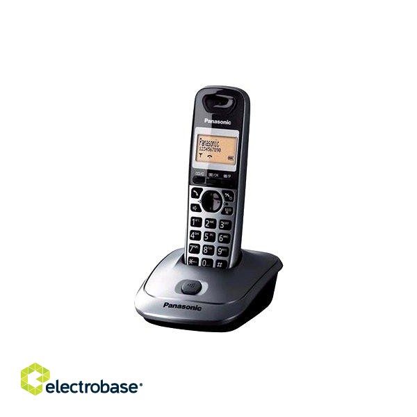 Panasonic | KX-TG2511FXM | Backlight buttons | Built-in display | Caller ID | Black | Phonebook capacity 100 entries | Speakerphone | Wireless connection фото 3