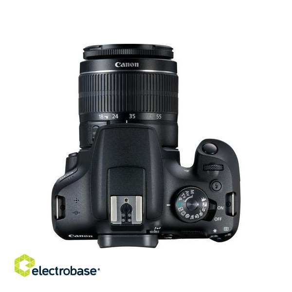 Canon | SLR Camera Kit | Megapixel 24.1 MP | Image stabilizer | ISO 12800 | Display diagonal 3.0 " | Wi-Fi | Video recording | APS-C | Black image 3