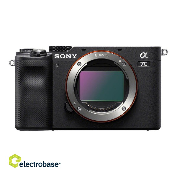 Sony | Full-frame Mirrorless Interchangeable Lens Camera | Alpha A7C | Mirrorless Camera body | 24.2 MP | ISO 102400 | Display diagonal 3.0 " | Video recording | Wi-Fi | Fast Hybrid AF | Magnification 0.59 x | Viewfinder | CMOS | Black image 5