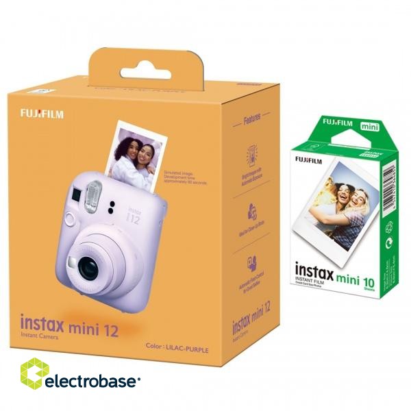 Fujifilm | MP | x | Lilac Purple | 800 | Instax Mini 12 Camera + Instax Mini Glossy (10pl) image 1