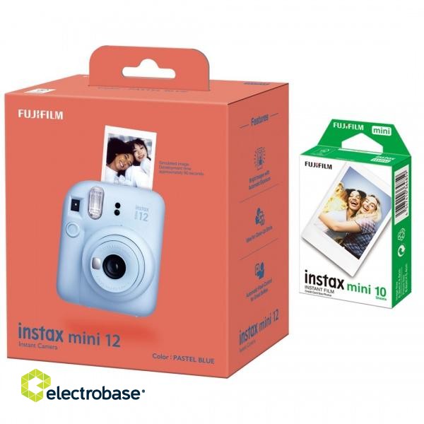 Fujifilm | Instax Mini 12 Camera + Instax Mini Glossy (10pl) | Pastel Blue | 800 paveikslėlis 1