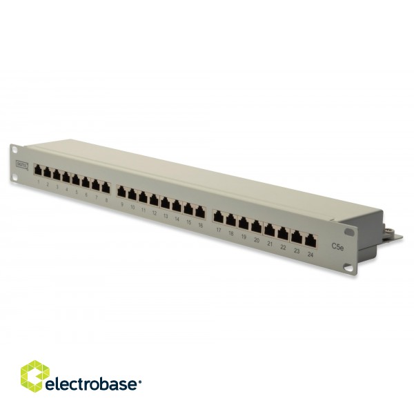Digitus | Patch Panel | DN-91524S | White | Category: CAT 5e; Ports: 24 x RJ45; Retention strength: 7.7 kg; Insertion force: 30N max | 48.2 x 4.4 x 10.9 cm фото 3