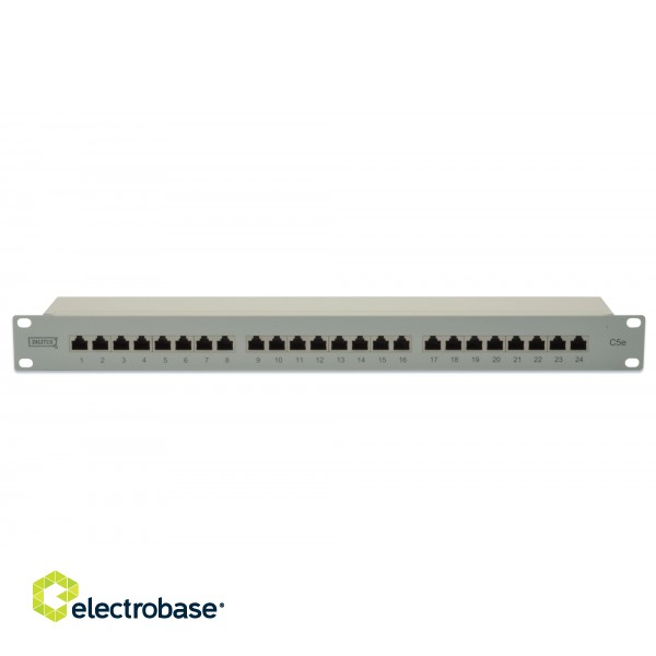 Digitus | Patch Panel | DN-91524S | White | Category: CAT 5e; Ports: 24 x RJ45; Retention strength: 7.7 kg; Insertion force: 30N max | 48.2 x 4.4 x 10.9 cm фото 4