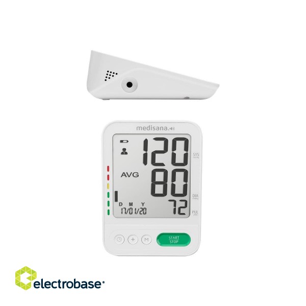 Medisana | Voice  Blood Pressure Monitor | BU 586 | Memory function | Number of users 2 user(s) | Memory capacity 	120 memory slots | White | 4 | Voice output in national language selectable: DE paveikslėlis 4