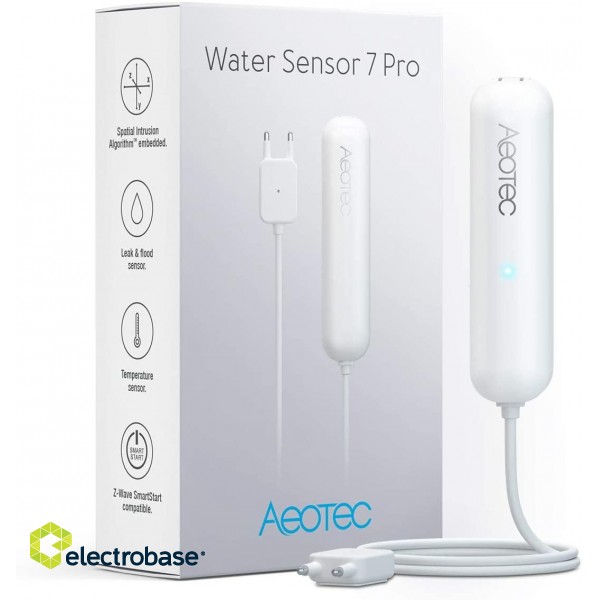 AEOTEC | Water Sensor 7 Pro | Z-Wave Plus V2 | Zigbee | White image 1