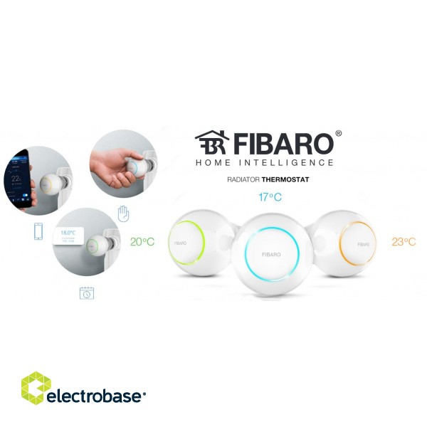 Fibaro | Radiator Thermostat Head | Z-Wave | White image 4