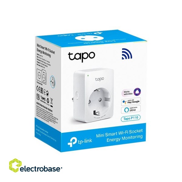 TP-LINK | Mini Smart Wi-Fi Socket | Tapo P110 | White image 5