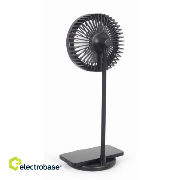 Gembird | TA-WPC10-LEDFAN-01 Desktop Fan With Lamp And Wireless Charger | N/A | Phone or tablet with built-in Qi wireless charging image 3