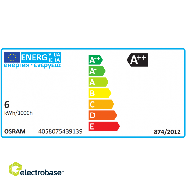 Osram | Osram Parathom Classic LED Filament 60 non-dim  6W/827 E14 bulb | E14 | 6 W | Warm White image 2