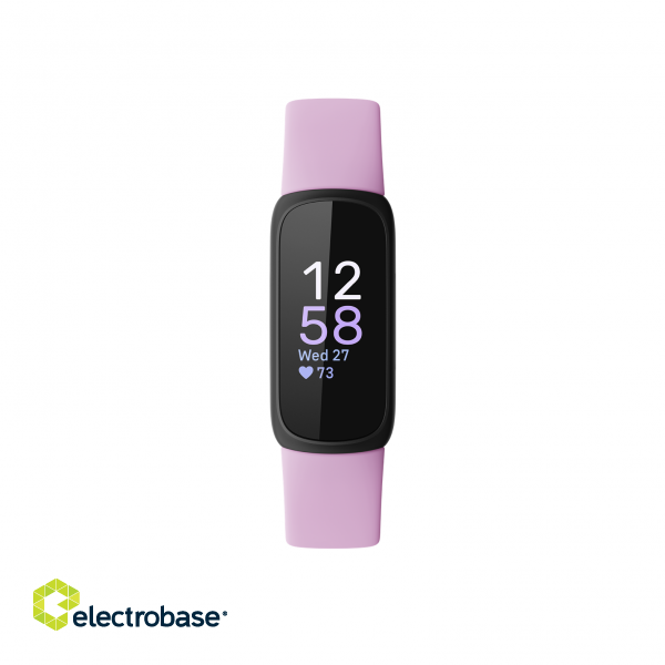 Fitbit | Fitness Tracker | Inspire 3 | Fitness tracker | Touchscreen | Heart rate monitor | Activity monitoring 24/7 | Waterproof | Bluetooth | Black/Lilac Bliss image 4